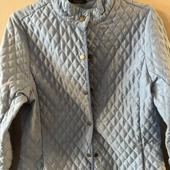 Barbour Women's Flyweight  Quilted Jacket in Blue Lightweight  US Sz 10 Ot - Picture 2 of 12